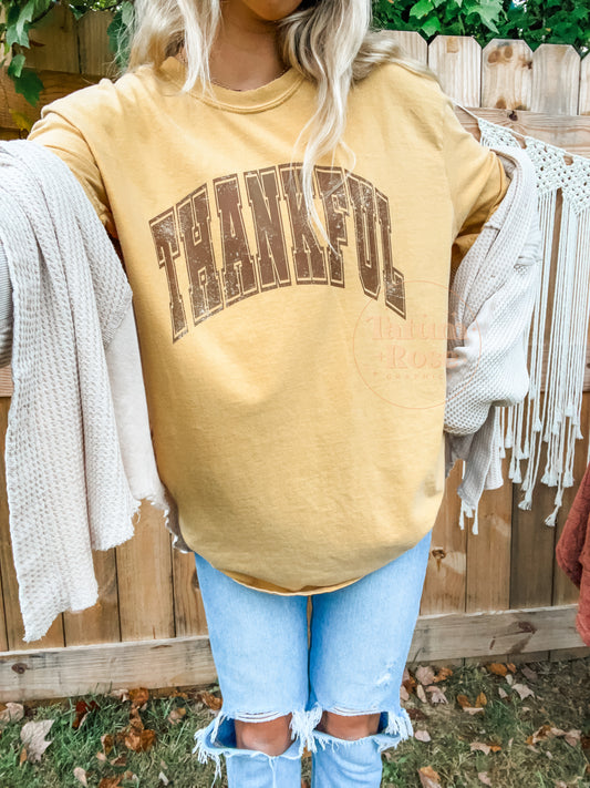 Distressed Thankful Tee