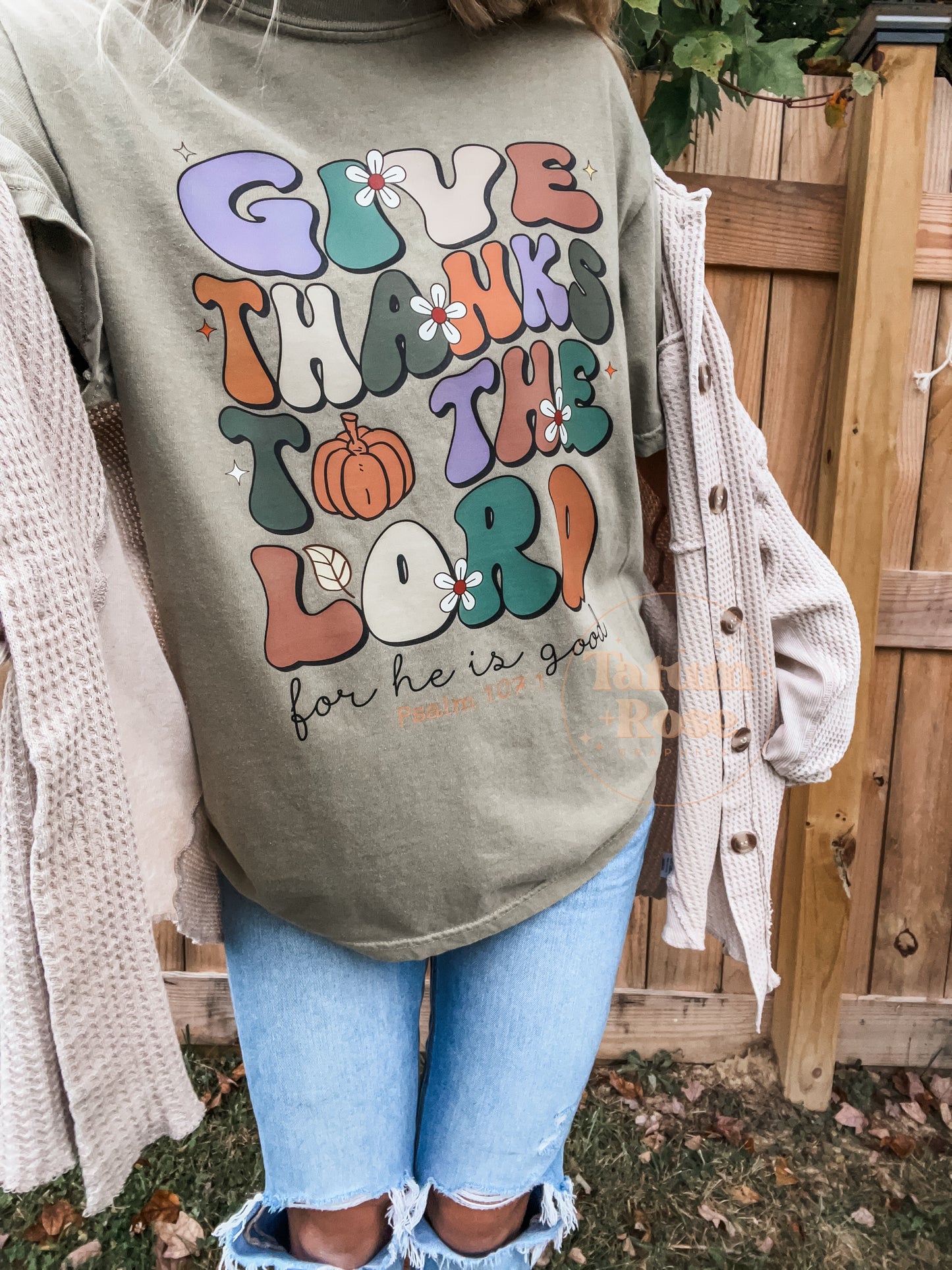 Psalm 107:1 Groovy Tee