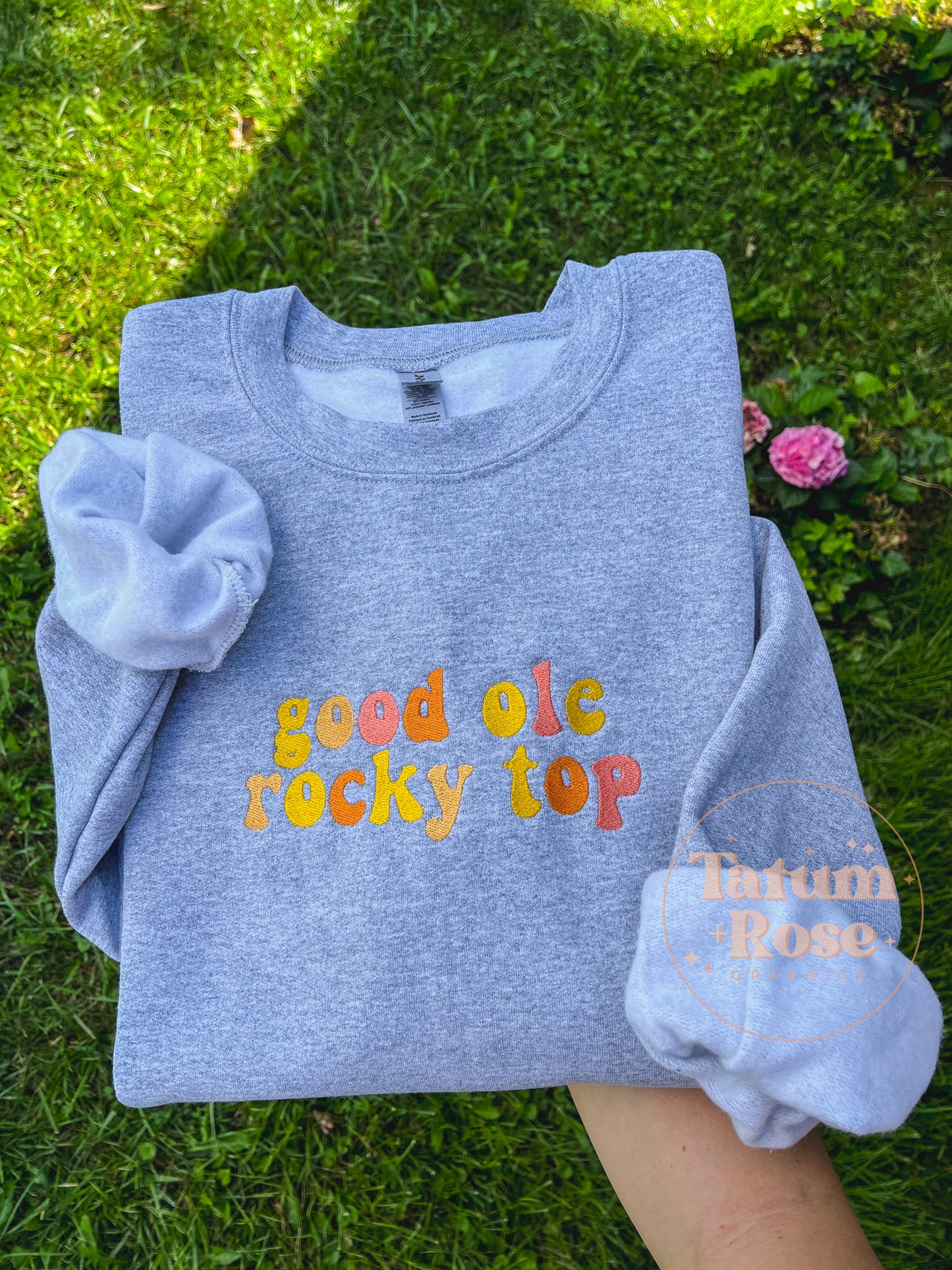 Rocky Top Embroidered Colorful Crew