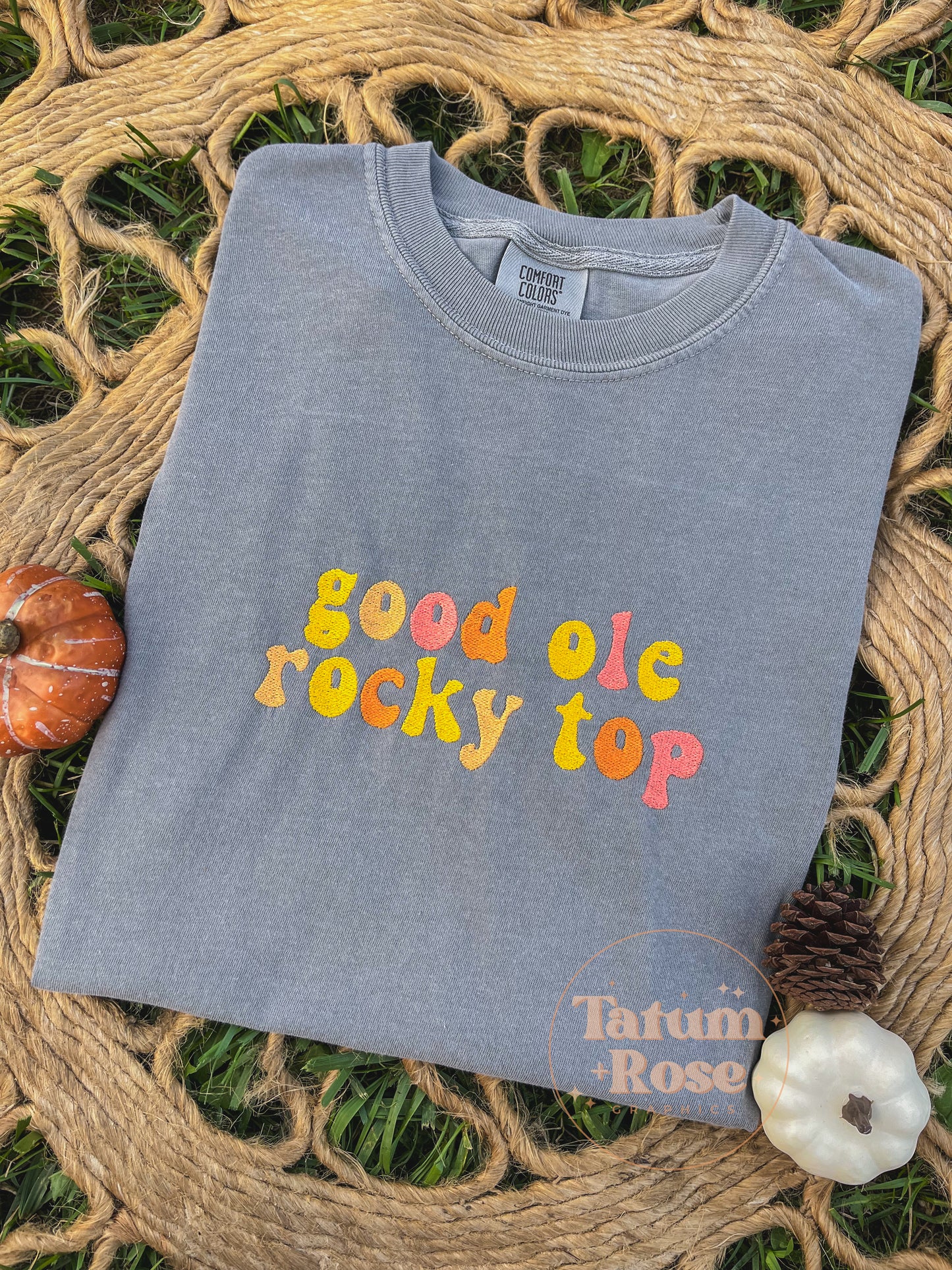 Rocky Top Embroidered Colorful Tee