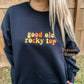 Rocky Top Embroidered Colorful Crew