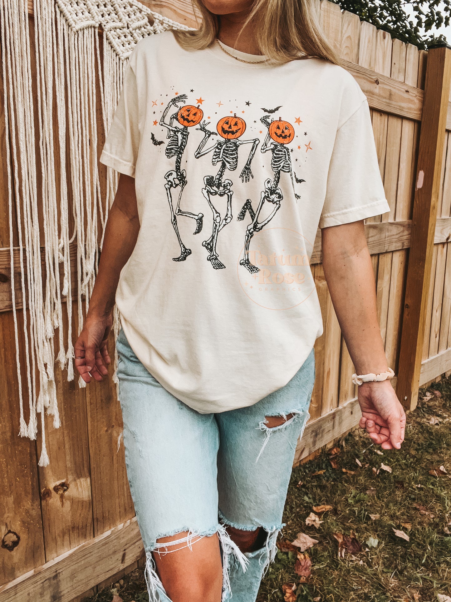 Dancing Pumpkin Skeletons Tee