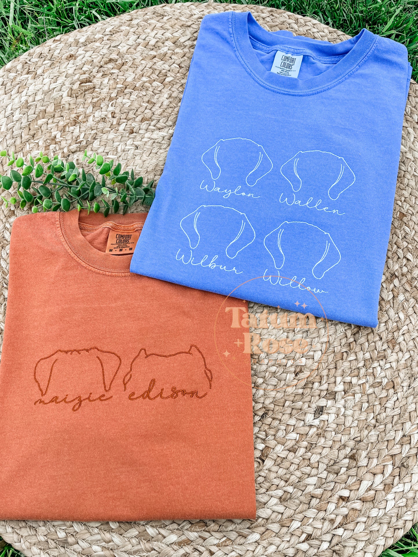 Embroidered Dog Outline Tee