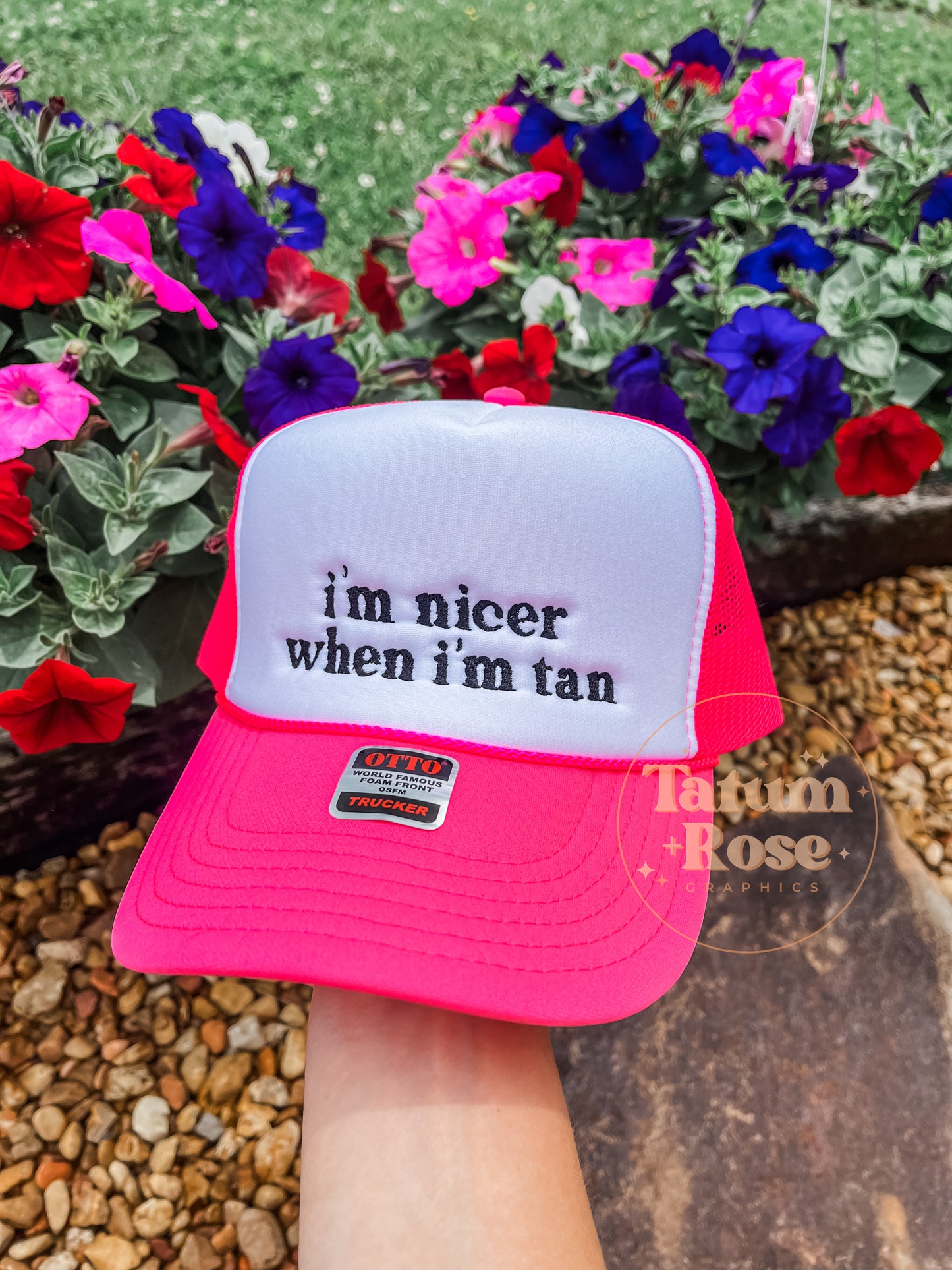 I’m Nicer When I’m Tan Embroidered Hat