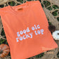 Rocky Top Embroidered Orange & White Tee