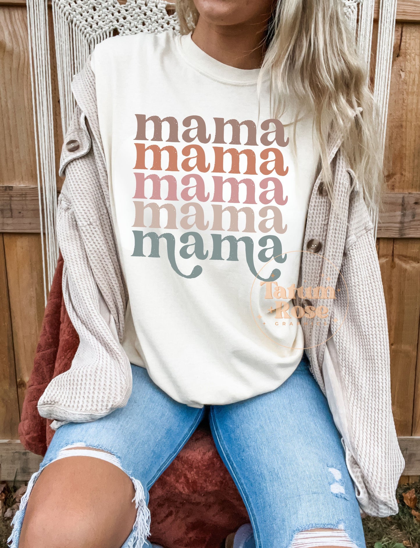 Boho Stacked Mama Tee