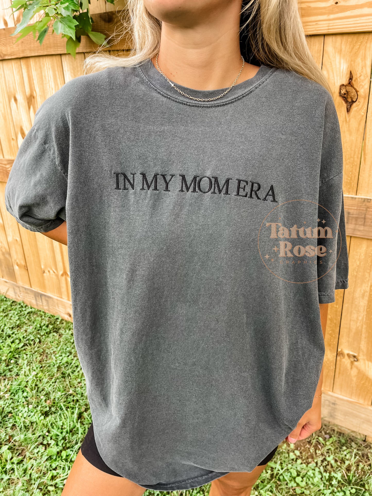 In My Mom Era Embroidered Tee