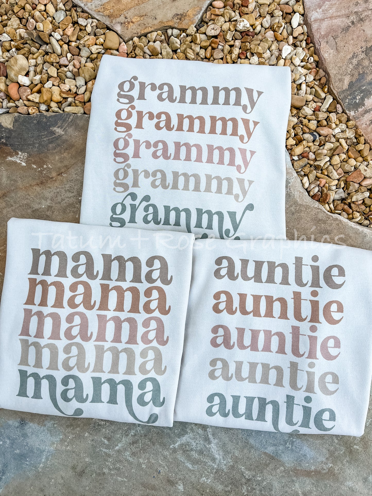 Boho Stacked Grandparent Name Crew