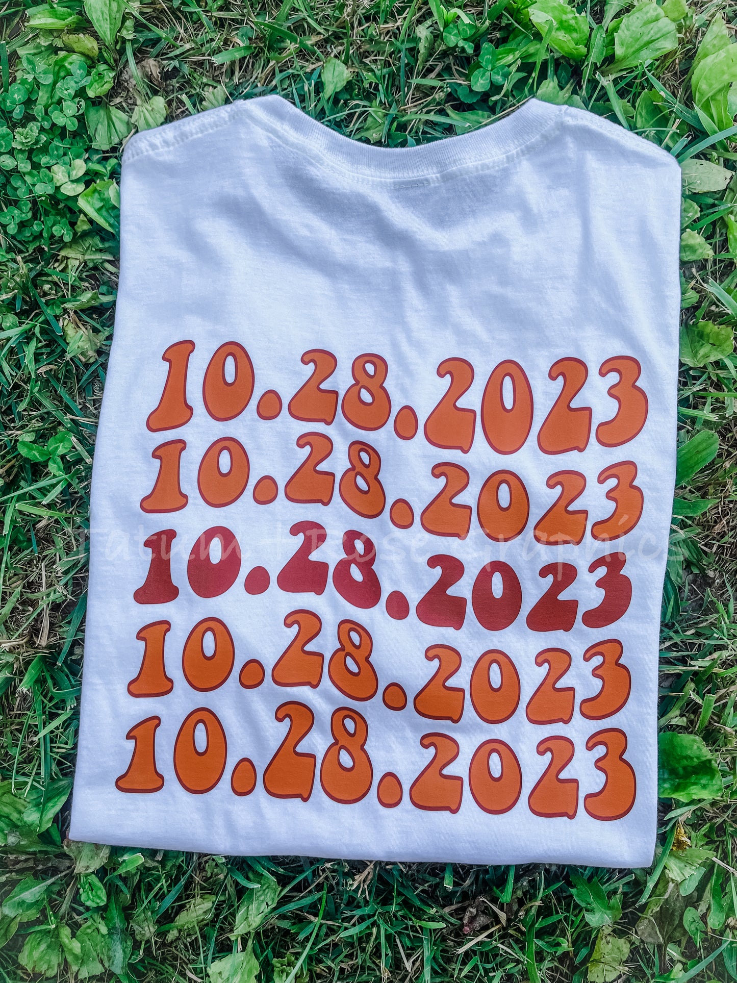 Font Color Change - Custom Bride Name/Date Tee