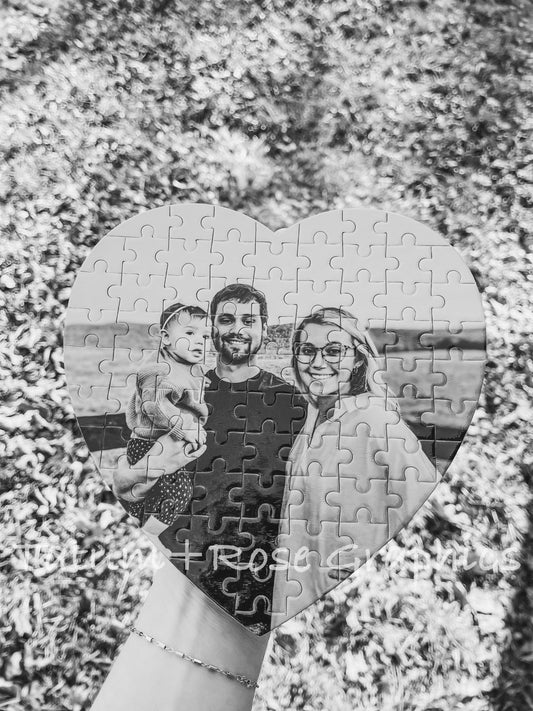 Personalized Heart Photo Puzzle